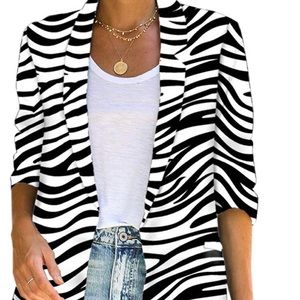 Animal print blazer